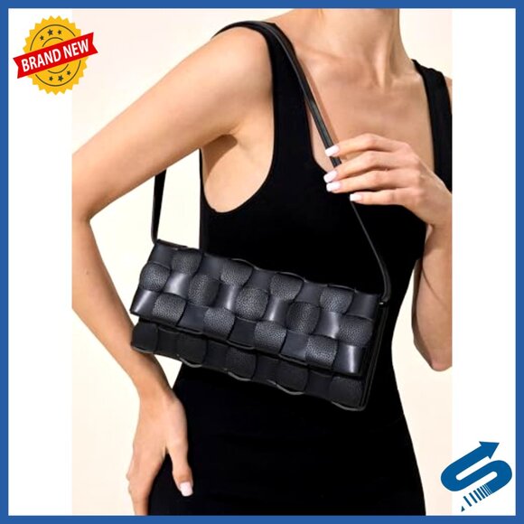 Small Vegan Leather Clutch with Chain Strap for Formal Events